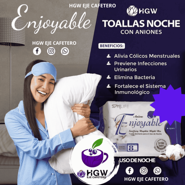 Toallas Sanitarias Noche SMILIFE