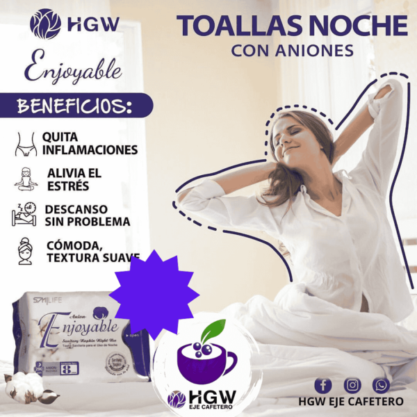 Toallas Sanitarias Noche SMILIFE